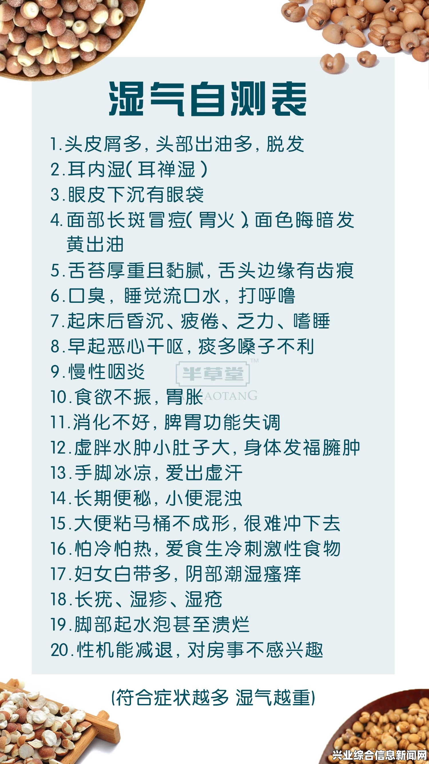 湿气重的症状大揭秘