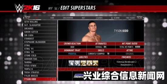 WWE 2K16 PC版清空体力及气势秘籍与十二项修改器详解