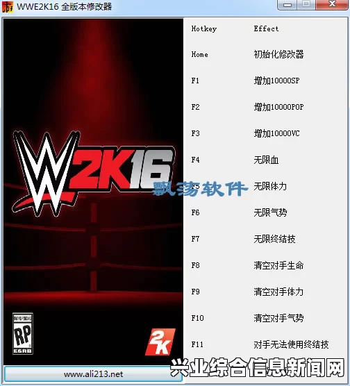 WWE 2K16 PC版清空体力及气势秘籍与十二项修改器详解