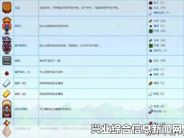 星露谷物熔炉制作详解，铜条铁条获取攻略大全