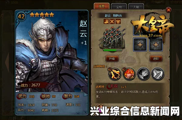 大皇帝武将赵云深度解析，实战心得与效果评估——赵云值得培养吗？