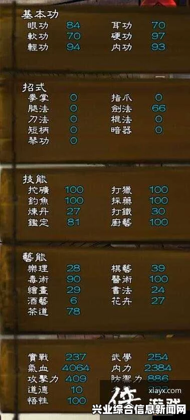 侠客风云传内功心法数据解析与正确修改指南