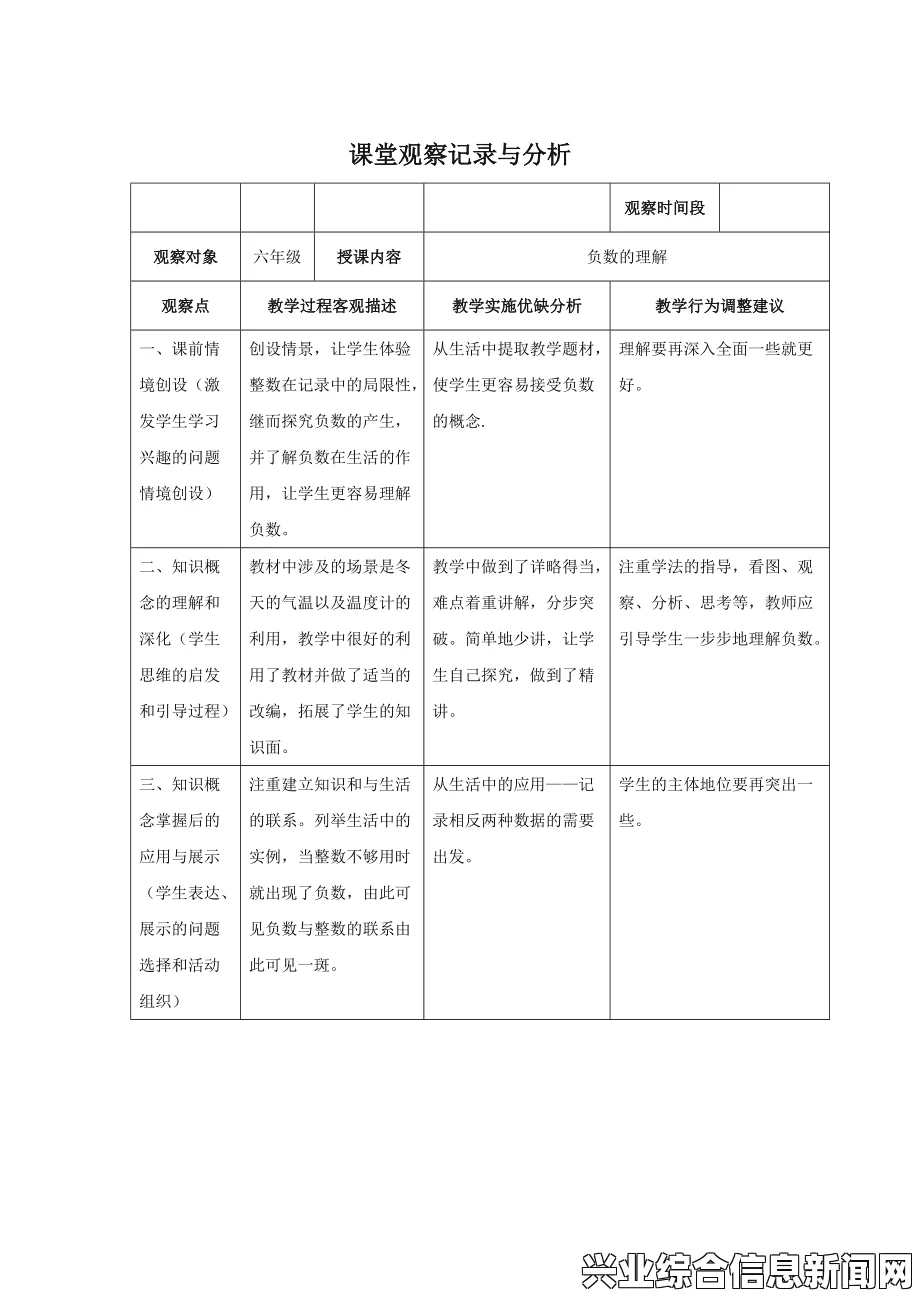 观察与分析