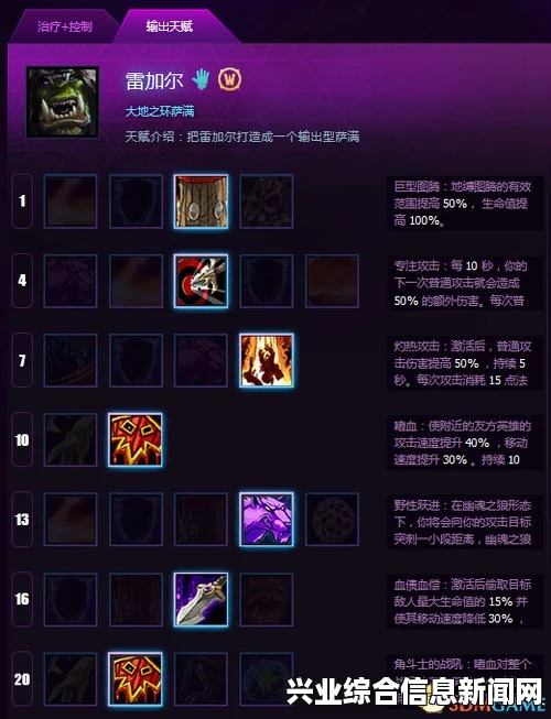 风暴英雄，雷加尔的天赋加点攻略与输出治疗解析
