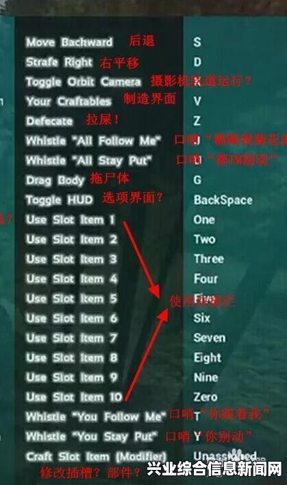 方舟，生存进化 控制恐龙口哨指令按键介绍
