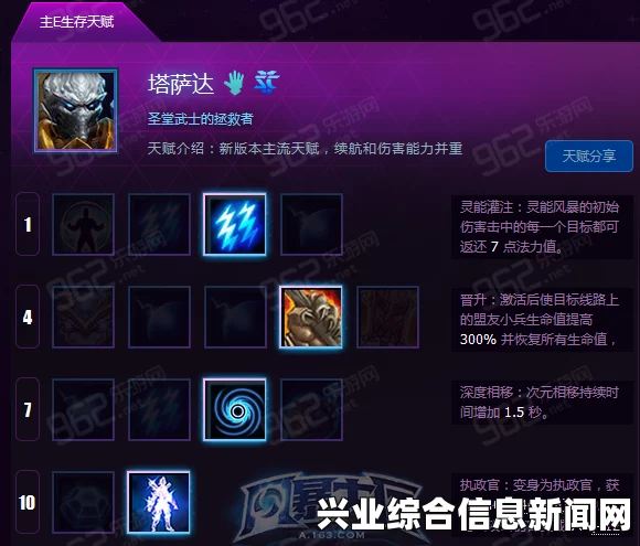 风暴英雄，塔萨达尔生存流天赋攻略—就是打不死，超强生存