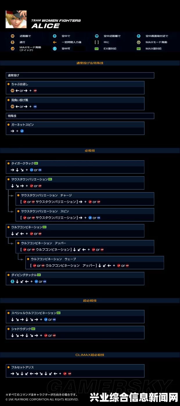 美琳娜出招表