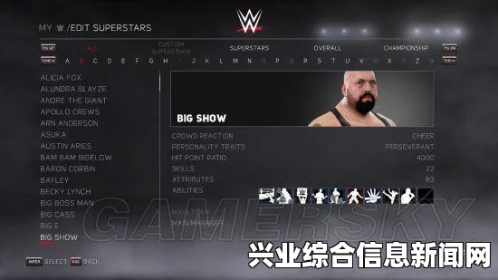 WWE 2K15自创人物技能搭配策略与玩法体验分享