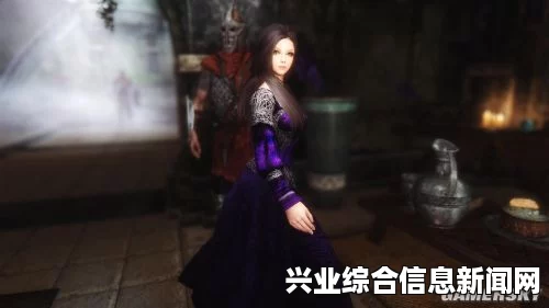 上古卷轴5，服装MOD更新—高贵黑色裙装与女王气质的展现